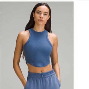 Lululemon Hold Tight Cropped Tank Top *BLUE